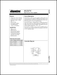 EL2227CS datasheet: Dual very low noise amplifier EL2227CS