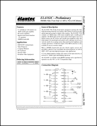 EL4102CU datasheet: 500MHz, video front end: 4-1MUX, VGA and DC-restore EL4102CU