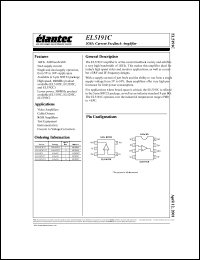 EL5191CW-T13 datasheet: 1GHz, current feedback amplifier EL5191CW-T13