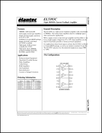 EL5393CU-T13 datasheet: Triple 300MHz, current feedback amplifier EL5393CU-T13