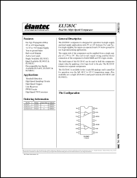 EL5281CS-T7 datasheet: Dial 8ns high-speed comparator EL5281CS-T7