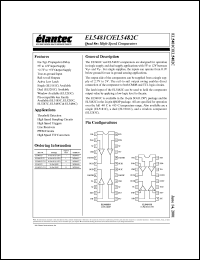 EL5481CU datasheet: Quad 8ns high-speed comparator EL5481CU