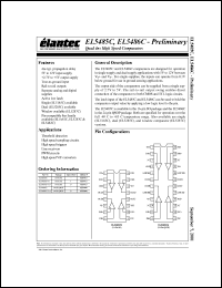 EL5486CU-T13 datasheet: Quad 4ns high-speed comparator EL5486CU-T13