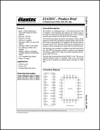 EL6281CU datasheet: 4-channel laser  driver with APC amp. EL6281CU