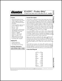 EL6283CU datasheet: 3-channel laser diode driver w/oscillator and APC amplifier EL6283CU