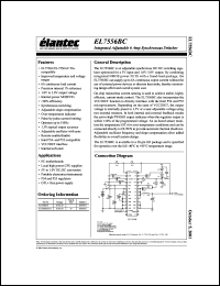 EL7556BCM datasheet: Integrated adjustable 6 Amp synchronous switcher EL7556BCM