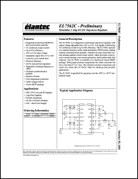 EL7562CU datasheet: Monolithic 2 Amp DC:DC step-down regulator EL7562CU
