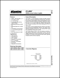 EL400CN datasheet: 200MHz, current feedback amplifier EL400CN