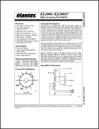 EL2005G/883B datasheet: High accuracy fast buffer EL2005G/883B