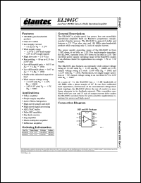 EL2045CS datasheet: Low power 100MHz gain-of-2 stable operational  amplifier EL2045CS