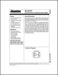 EL2075CN datasheet: 2MHz GBWP gain-of-10 stable operational  amplifier EL2075CN