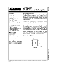 EL2060CS datasheet: 130MHz current feedback  amplifier EL2060CS