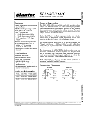 EL2140CN datasheet: 150MHz differential twisted pair driver EL2140CN