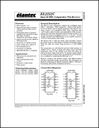 EL2252CN datasheet: Dual 50MHz comparator/pin receiver EL2252CN