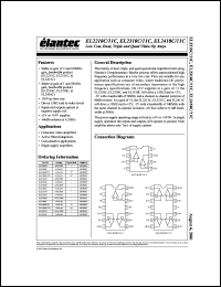 EL2211CS datasheet: Low cost, dual, triple and  quad video op Amp EL2211CS