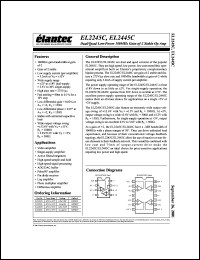 EL2245CS datasheet: Dual/quad low-power 100MHz gain-of-2 stable op Amp EL2245CS