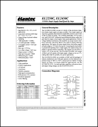 EL2450CS datasheet: 125MHz single supply dual/quad  op Amp EL2450CS