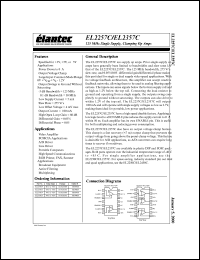 EL2257CN datasheet: 125MHz single supply clamping  op Amp EL2257CN