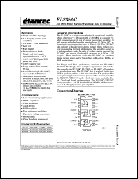 EL2386CS datasheet: Triple 250MHz current feedback amplifier w/disable EL2386CS