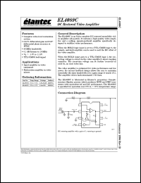 EL4089CS datasheet: DC restored video amplifier EL4089CS