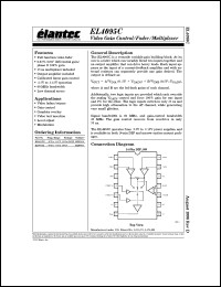 EL4095CS datasheet: Video gain control/fader/multiplexer EL4095CS