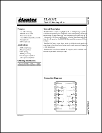 EL4331CS datasheet: Triple 2:1 Mux-Amp AV=1 EL4331CS