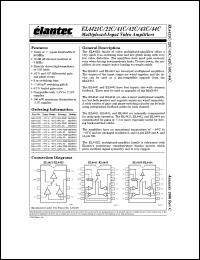 EL4422CN datasheet: Multiplexed-input video amplifier EL4422CN