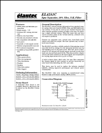 EL4581CN datasheet: Sync separator, 50% slice, S-H, filter EL4581CN