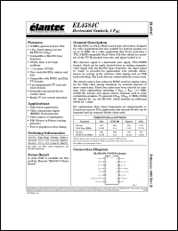 EL4584CN datasheet: Horizontal genlock, 4 F sc EL4584CN