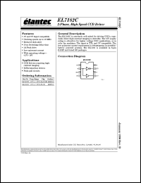 EL7182CN datasheet: 2-phase, high speed CCD driver EL7182CN