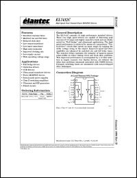 EL7412CM datasheet: High speed, four channel power MOSFET driver EL7412CM
