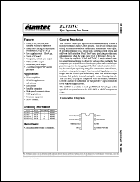 EL1881CN datasheet: Sync separator, low power EL1881CN