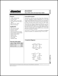 EL5221CY-T13 datasheet: Dual 12 MHz rail-to-rail input-output buffer EL5221CY-T13