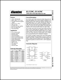 EL5220CY datasheet: 12 MHz rail-to-rail input-output Op Amp EL5220CY