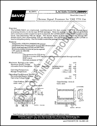 LA7330 datasheet: Chroma signal processor for VHS VTR use LA7330