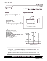 LB11995 datasheet: Three-phase brushless motor driver for CD-ROM spindle drive LB11995