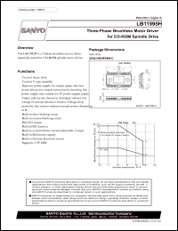 LB11995H datasheet: Three-phase brushless motor driver for CD-ROM spindle drive LB11995H