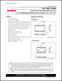 LB11999 datasheet: Three-phase brushless motor driver for CD-ROM spindle drive (supports 44x, 48x, 50x) LB11999