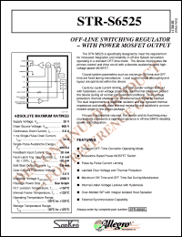 STRS6525 datasheet: Off-line switching regulator STRS6525