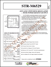 STRS6529 datasheet: Off-line switching regulator STRS6529