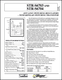 STRS6704 datasheet: Off-line switching regulator STRS6704