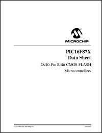 PIC16F873T-04/PQ datasheet: 8-bit CMOS FLASH microcontroller PIC16F873T-04/PQ