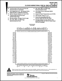 SN74ACT3632-15PCB datasheet:  512 X 36 X 2 BIDIRECTIONAL SYNCHRONOUS FIFO MEMORY SN74ACT3632-15PCB