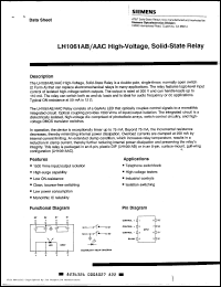 LH1061AAC datasheet: High voltage solid state relay LH1061AAC