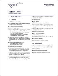 T8207-BAL-DB datasheet: CelXpres ATM interconnect. Dry pack tray. T8207-BAL-DB