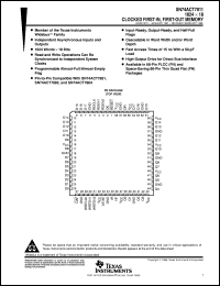 SN74ACT7811-15FN datasheet:  1024 X 18 SYNCHRONOUS FIFO MEMORY SN74ACT7811-15FN