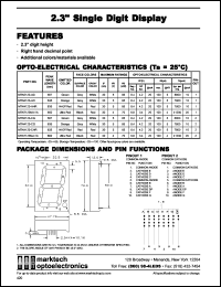 MTN2123-AG datasheet: 2.3 inches single digit display. Peak wavelength 567 nm. Emitted color green. Surface color grey. Epoxy color white. MTN2123-AG