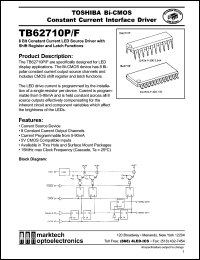 TB62710P datasheet: 8-bit constant current LED source driver  with shift register and latch functions. TB62710P