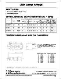 MTB10000-UR datasheet: LED lamp array. Peak wavelength 660 nm. Emitted color ultra red. MTB10000-UR