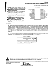 TPS9103PWLE datasheet:  INTEGRATED GAAS POWER SUPPLY AND PROTECTION TPS9103PWLE